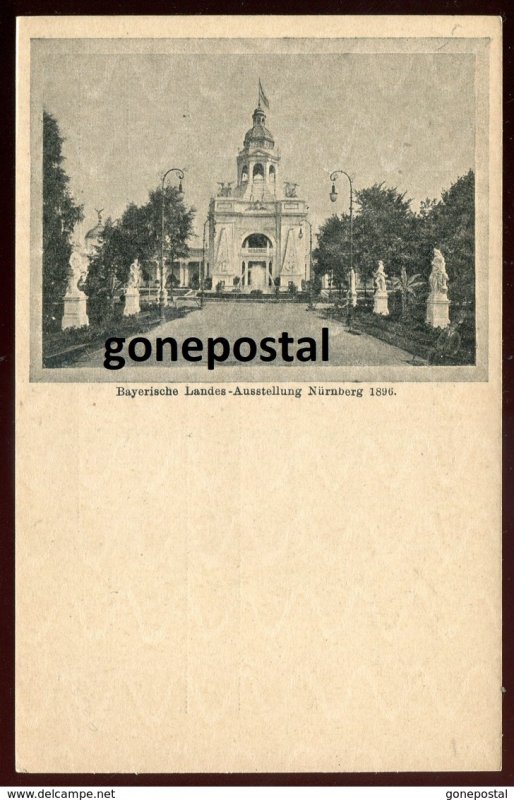 dc1361 - GERMANY Nuernberg 1896 Bayerische Landes Ausstellung. Pioneer Postcard