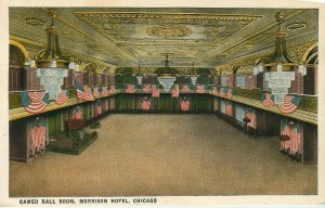 CHICAGO IL MORRISON HOTEL CAMEO BALL ROOM POSTCARD