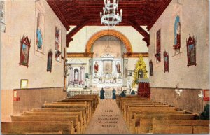 postcard Juarez Mexico - Church of Guadalupe - interior view