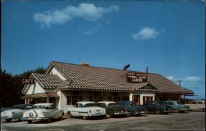 Rolling Prairie Indiana IN Bob's Bar-B-Q Motel Classic Cars Vintage Postcard