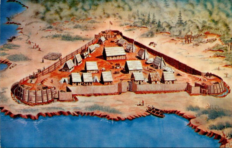 Virginia Jamestown Artist's Conception Of James Fort 1982