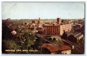 1910 Bird's Eye View Sioux City Iowa IA Posted Buildings And Houses Postcard