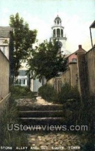 Stone Alley & Town Clock - Nantucket, Massachusetts MA  