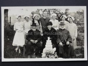 Wedding Portrait SILVER WEDDING ANIVERSARY & CAKE Early RP Postcard