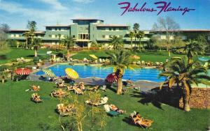 Las Vegas NV Early View Fabulous Flemingo Olympic Pool Casino Postcard