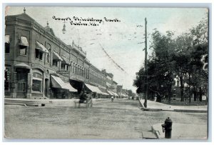 c1910's Court St. Looking East Shops Stores Pekin Illinois IL Antique Postcard