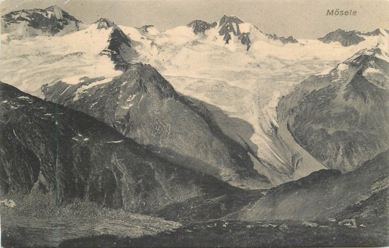 Mountaineering Austria Mosele mountains glacier panorama 1910s