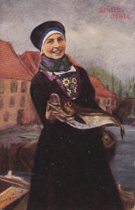 Netherlands Woman In Traditional Costume