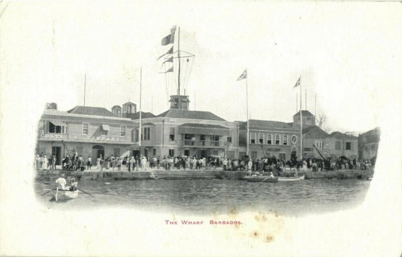 Barbados B.W.I., BRIDGETOWN, The Warf (1905) Postcard