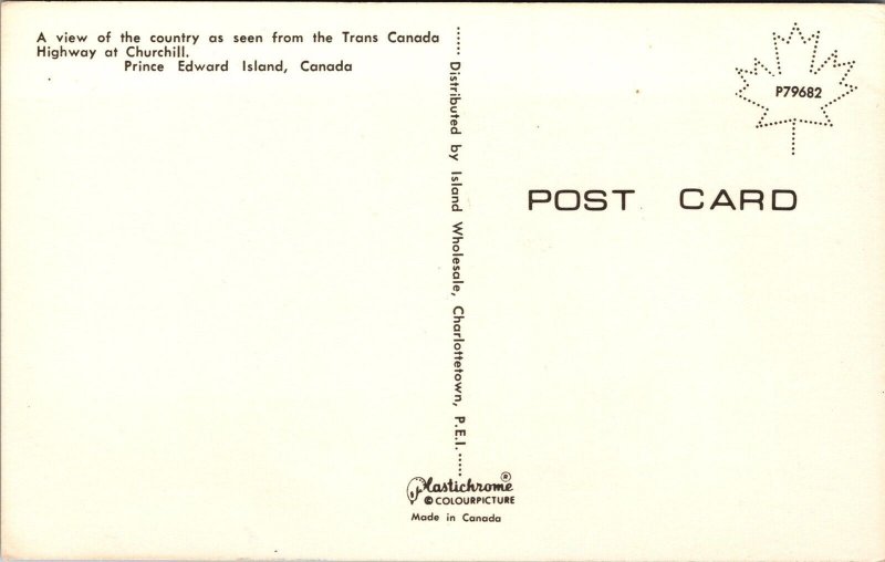 Vtg Prince Edward Island Scenic View Trans Canada Highway Churchill Postcard