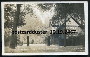 h3045-ENGLAND Leicester 1915 Abbey Park Entrance.Real Photo Postcard by Houghton