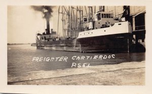 J83/ Ship Postcard RPPC c1910 Freighter Cartierdoc Paterson Steamer 101