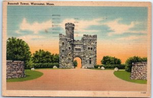 Postcard - Bancroft Tower - Worcester, Massachusetts