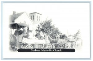 Sanborn NY, Methodist Church Buffalo Tallman Streets Sunday School Postcard 