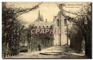 Old Postcard Belgium Maredsous Abbey one of the aisles of the garden