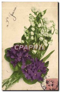 Old Postcard Fantasy Flowers Lily of the valley