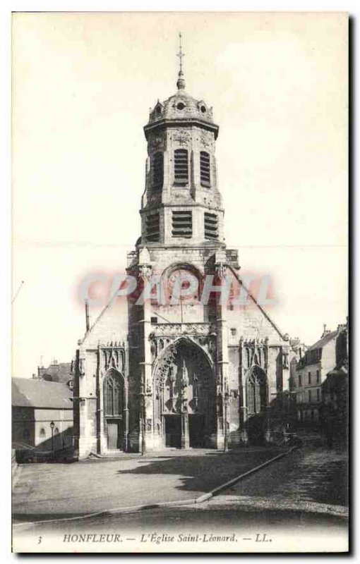 Postcard Old Honfleur Eglise Saint Leonard