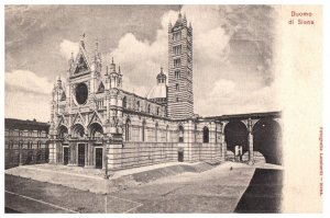 Duomo Di Siena Italy Black And White Postcard