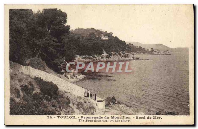 Old Postcard Toulon Promenade Du Mourillon Seaside