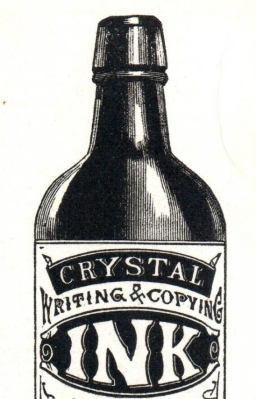 1870s Engraved Crystal Writing Inks George H. Freeman Ink-Bottle Image F114