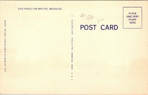 Vintage Cliff Towers Hotel Dallas Texas Linen Post Card - A8