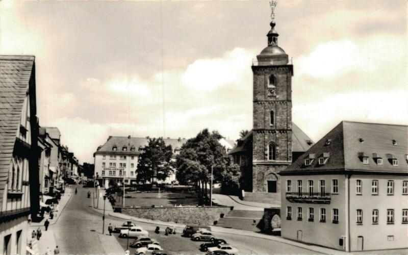 Germany Siegen Marktplatz Nikolaikirche und Rathaus 01.92