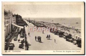 Old Postcard Cabourg The English Terrace Towards & # 39Ouest