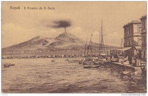 NAPOLI, Il Vesuvia da S. Lucia, Campania, Italy, 00-10s