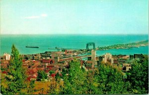 Skyline View Duluth-Superior Harbor Duluth Minnesota MN UNP Chrome Postcard E2