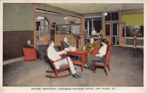 J76/ Dry Ridge Kentucky Postcard c20 Office Carlsbad Springs Hotel Interior 194