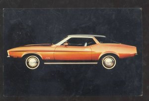 1971 FORD MUSTANG GRANDE VINTAGE CAR DEALER ADVERTISING POSTCARD