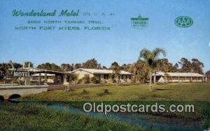 Wonderland Motel, North Fort Myers, FL, USA Motel Hotel 1962 light wear