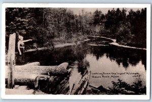 Itasca Park Minnesota Postcard RPPC Photo Looking Down The Instant Mississippi