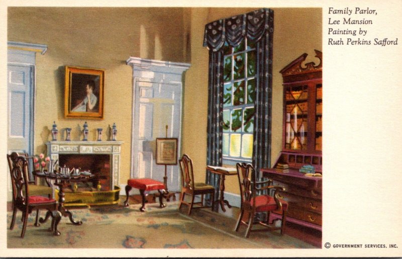 Virginia Arlington Lee Mansion The Family Parlor Painting By Ruth Perkins Saf...