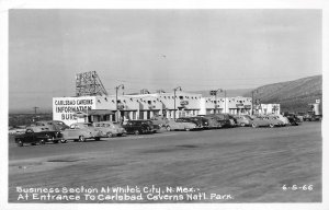 RPPC CARLSBAD CAVERNS WHITE'S CITY NEW MEXICO REAL PHOTO POSTCARD (1950s)