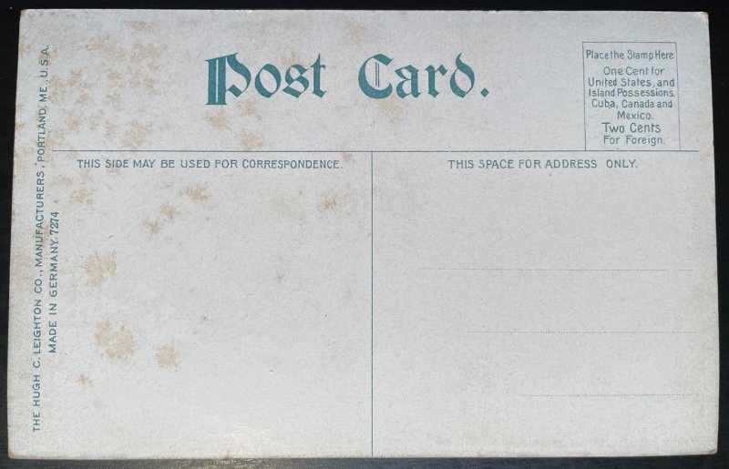 Vintage Postcard 1907-1915 Pomham Lighthouse, Narragansett Bay, Rhode Island
