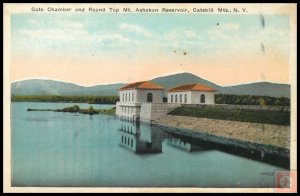 Gate Chamber and Round Top Mt. Ashokan Reservoir, Catskill Mts, NY