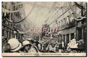 Old Postcard Tarare Fetes The parade of muslin