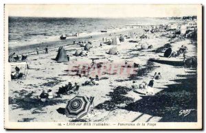 Lion sur Mer Old Postcard Panorama Beach