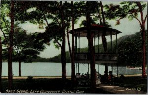 Band Stand at Lake Compounce, Bristol CT Vintage Postcard A75