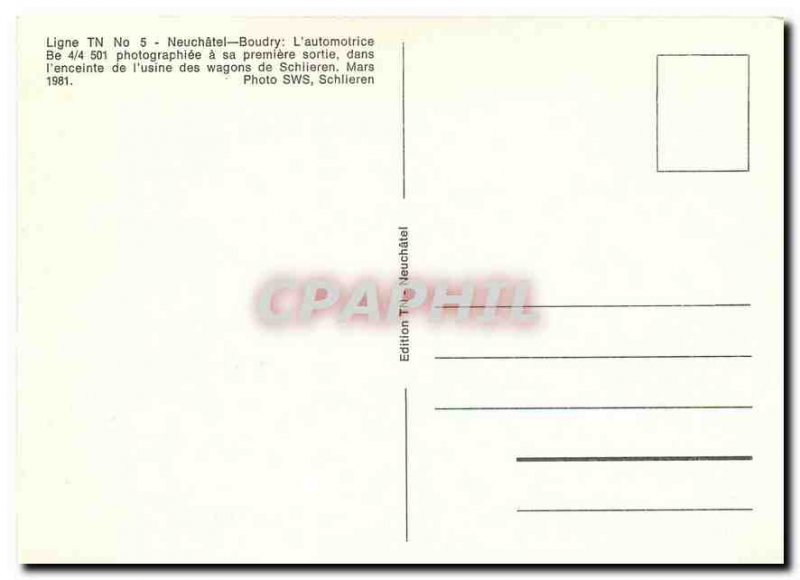 Postcard Modern Line-Neuchatel Boudry