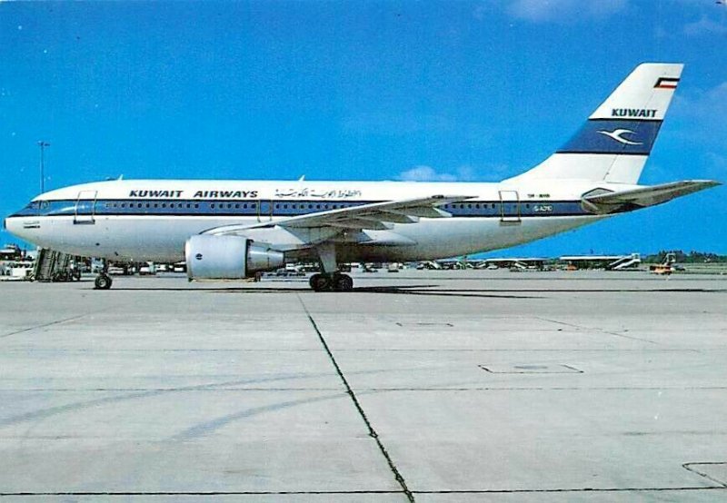 Airline Postcards        KUWAIT AIRWAYS AIRBUS  A310-222  9K-AHB 