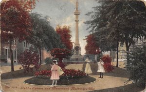 Public Square, Monument Baltimore, Maryland MD s 