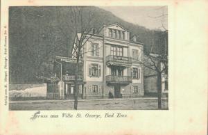 Germany Gruss aus Villa St George Bad Ems Vintage Postcard 02.91