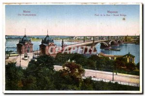 Mainz Old Postcard Street Bridge