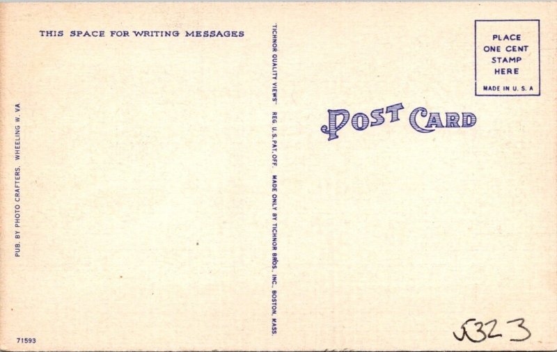 Vintage Postcard Bridges Wheeling WV JN2