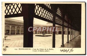 Postcard Old Court of Marrakech Bahia Palace