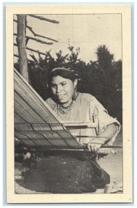 c1950's Weaver of San Antonio De Atitlan Guatemala Vintage Postcard