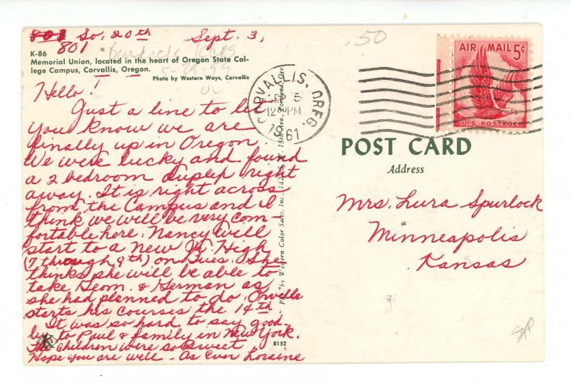 OR - Corvallis. Oregon State College, Memorial Union