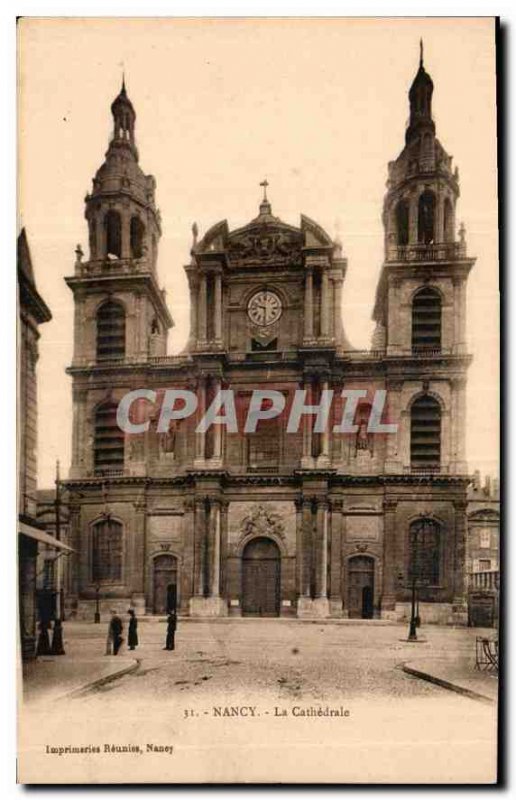 Old Postcard Nancy Cathedrale